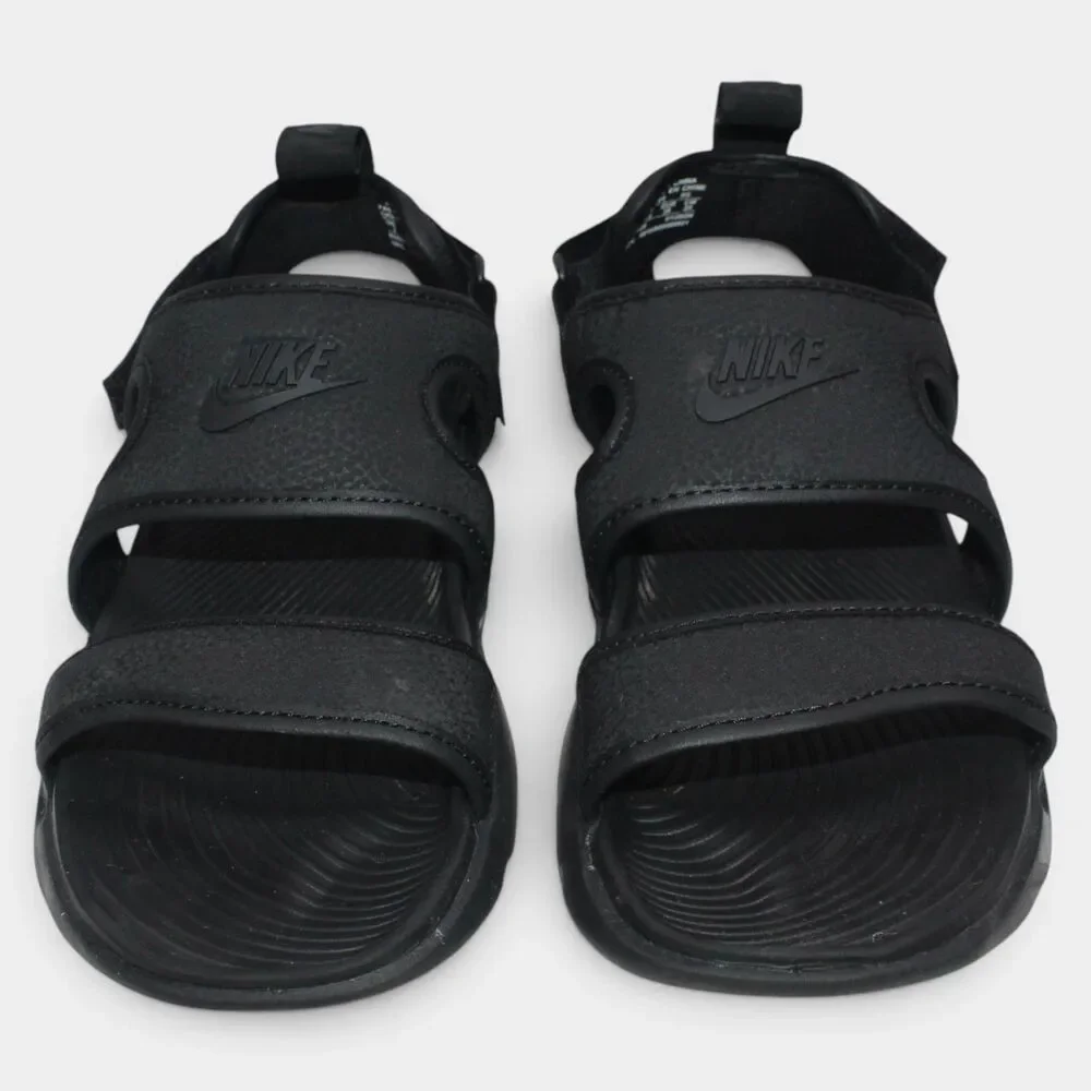 Nike Owaysis Sandals Women Size 7 Triple Black Adjustable Sport